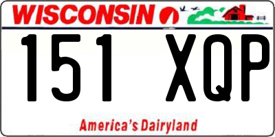 WI license plate 151XQP