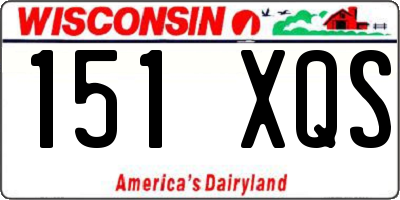 WI license plate 151XQS