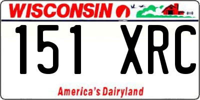 WI license plate 151XRC