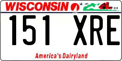 WI license plate 151XRE