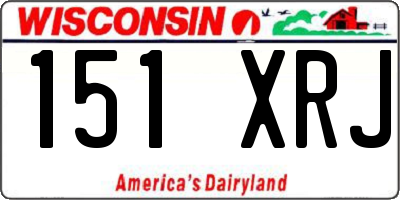 WI license plate 151XRJ