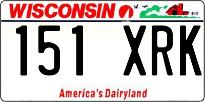 WI license plate 151XRK