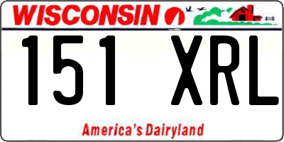 WI license plate 151XRL