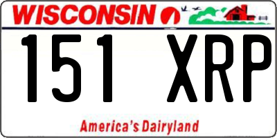 WI license plate 151XRP