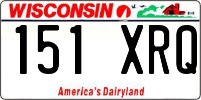 WI license plate 151XRQ