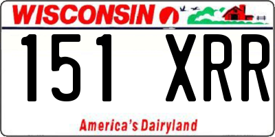 WI license plate 151XRR