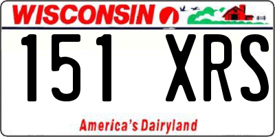 WI license plate 151XRS