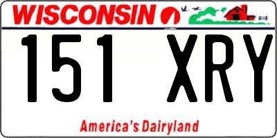 WI license plate 151XRY