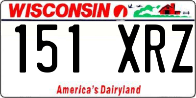 WI license plate 151XRZ