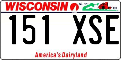 WI license plate 151XSE