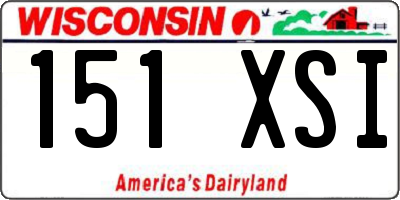 WI license plate 151XSI