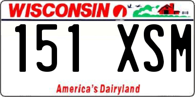 WI license plate 151XSM