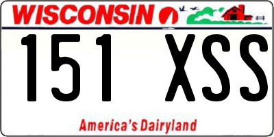 WI license plate 151XSS