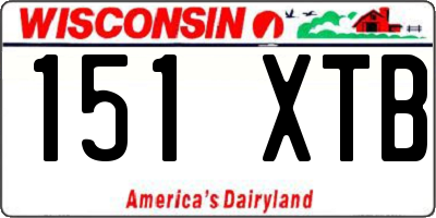 WI license plate 151XTB