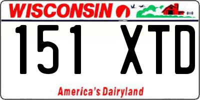 WI license plate 151XTD