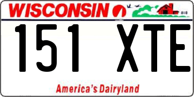 WI license plate 151XTE