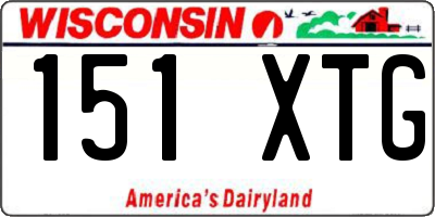 WI license plate 151XTG