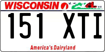 WI license plate 151XTI
