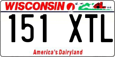 WI license plate 151XTL