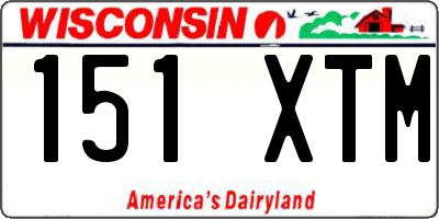 WI license plate 151XTM
