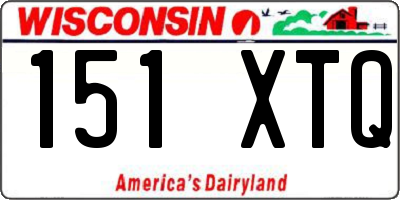 WI license plate 151XTQ