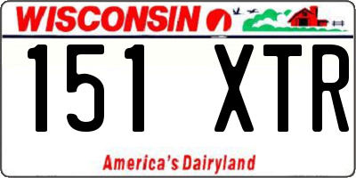 WI license plate 151XTR