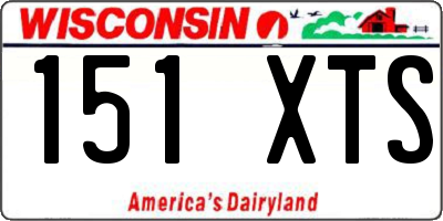 WI license plate 151XTS