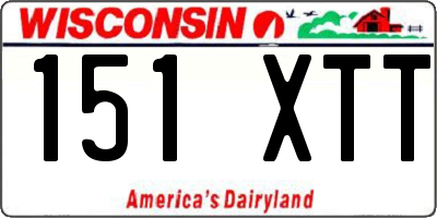 WI license plate 151XTT