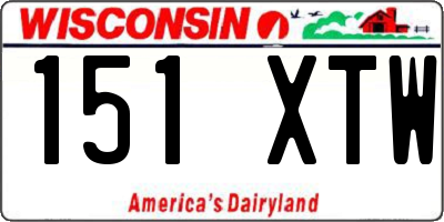 WI license plate 151XTW