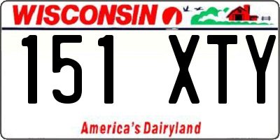 WI license plate 151XTY