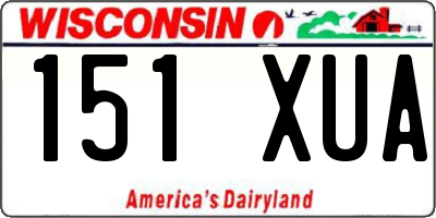 WI license plate 151XUA
