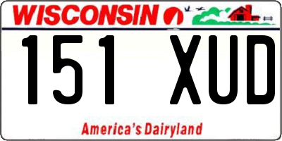 WI license plate 151XUD