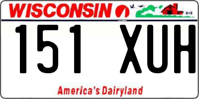 WI license plate 151XUH
