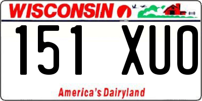 WI license plate 151XUO