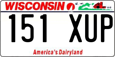 WI license plate 151XUP