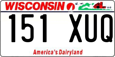 WI license plate 151XUQ
