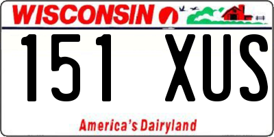 WI license plate 151XUS