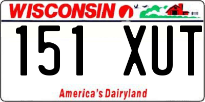 WI license plate 151XUT