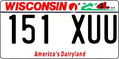 WI license plate 151XUU