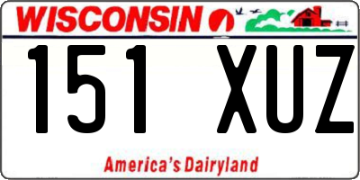 WI license plate 151XUZ