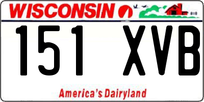 WI license plate 151XVB
