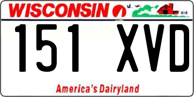 WI license plate 151XVD