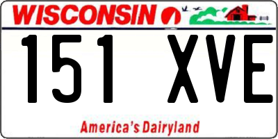 WI license plate 151XVE