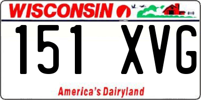 WI license plate 151XVG