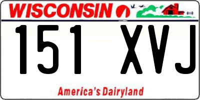 WI license plate 151XVJ