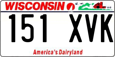 WI license plate 151XVK