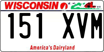 WI license plate 151XVM