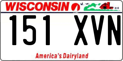 WI license plate 151XVN