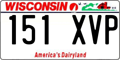 WI license plate 151XVP