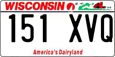 WI license plate 151XVQ